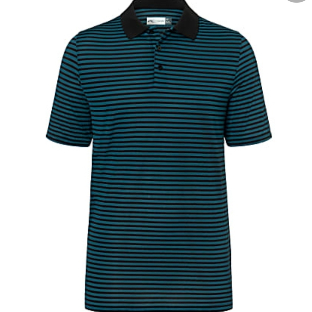 Kjus L Comfort fit stripe polo blue black
